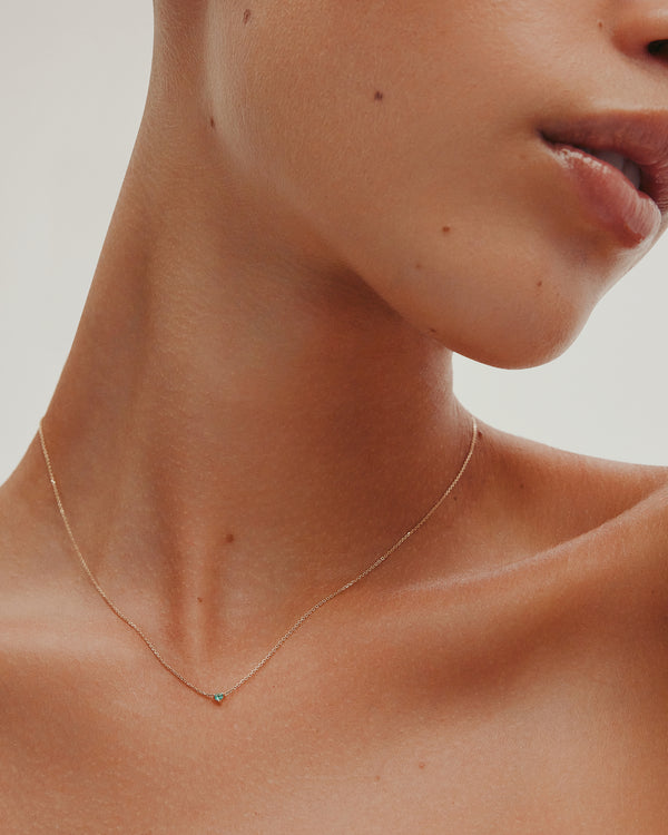 sarah & sebastian The Petite Emerald Birthstone Necklace