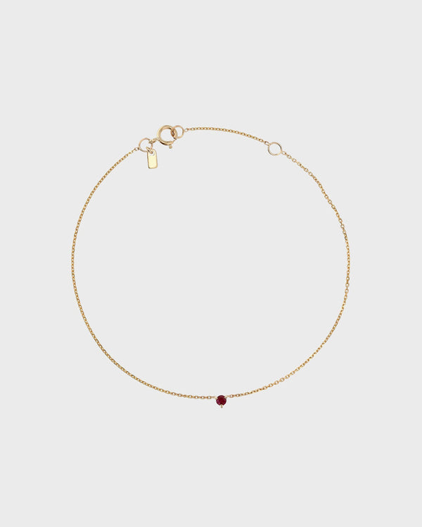 sarah & sebastian The Petite Garnet Birthstone Bracelet