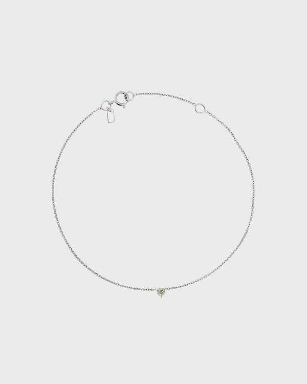 sarah & sebastian The Petite Peridot Birthstone Bracelet