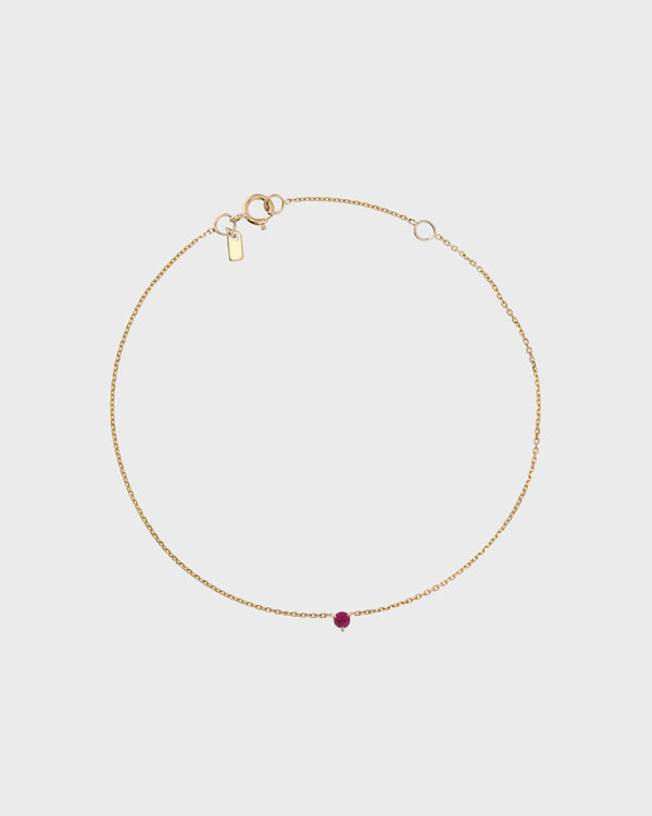 sarah & sebastian The Petite Ruby Birthstone Bracelet