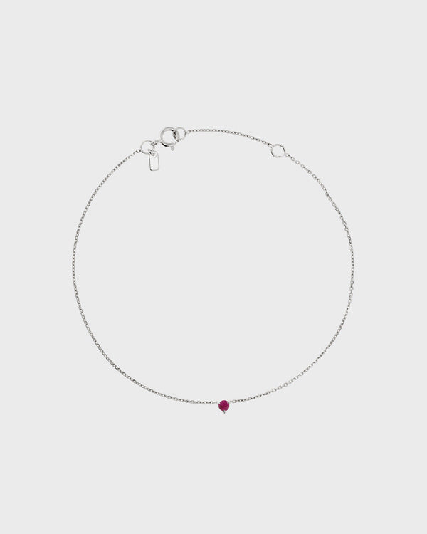 sarah & sebastian The Petite Ruby Birthstone Bracelet