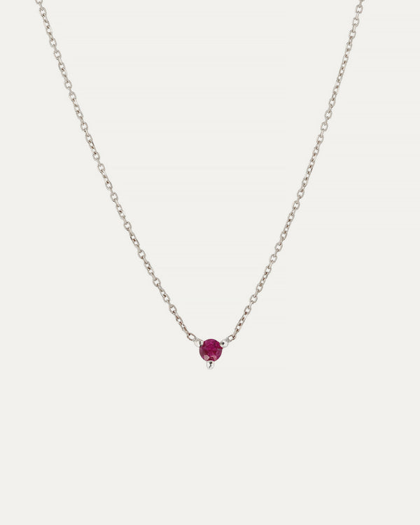 sarah & sebastian The Petite Ruby Birthstone Necklace