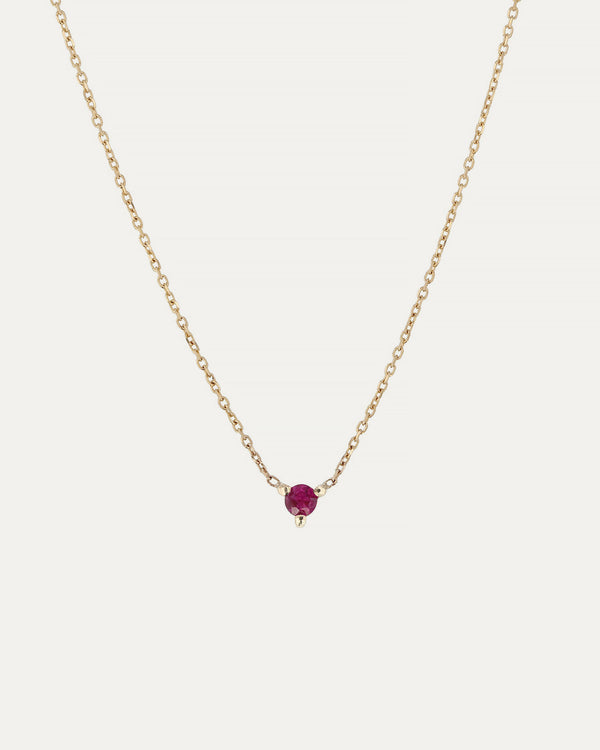 sarah & sebastian The Petite Ruby Birthstone Necklace