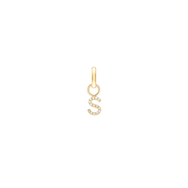 Sarah Chole AMELIA DIAMOND INITIAL- EARRING & BAIL CHARM