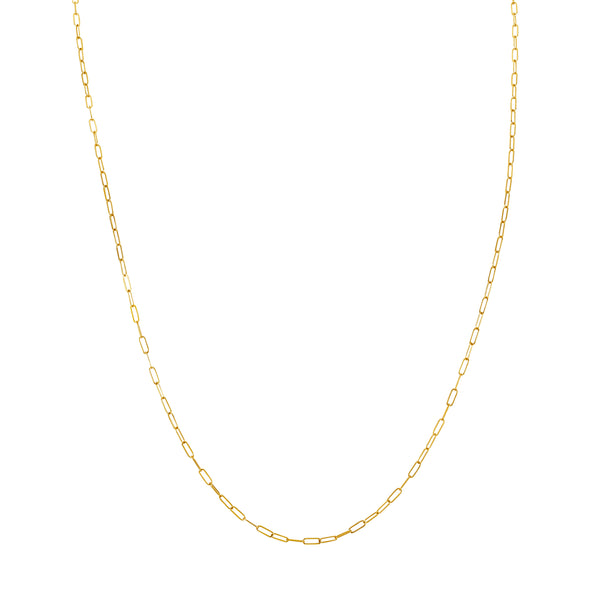sarah chole CHAINS: DAINTY PAPERCLIP CHAIN-14KT GOLD