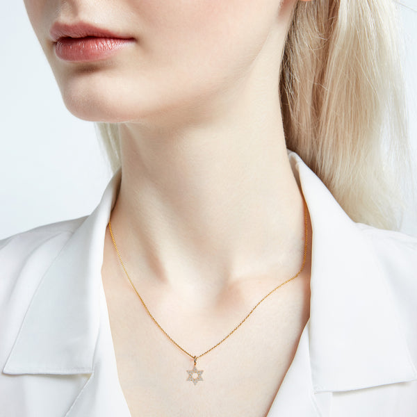 Sarah Chole CHARMING DIAMOND STAR OF DAVID NECKLACE