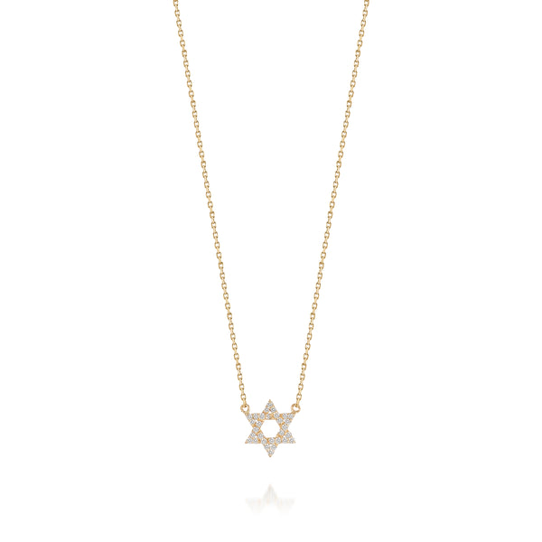 sarah chole CHARMING DIAMOND STAR OF DAVID NECKLACE
