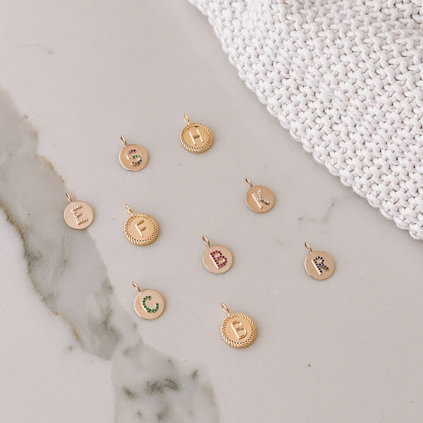 Sarah Chole KARI INITIAL DIAMOND MEDALLION NECKLACE