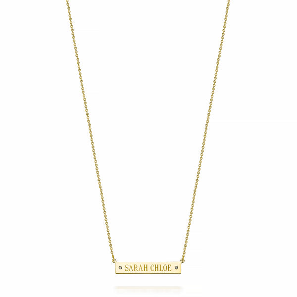 sarah chole LEIGH ID DOUBLE DIAMOND ACCENT NECKLACE