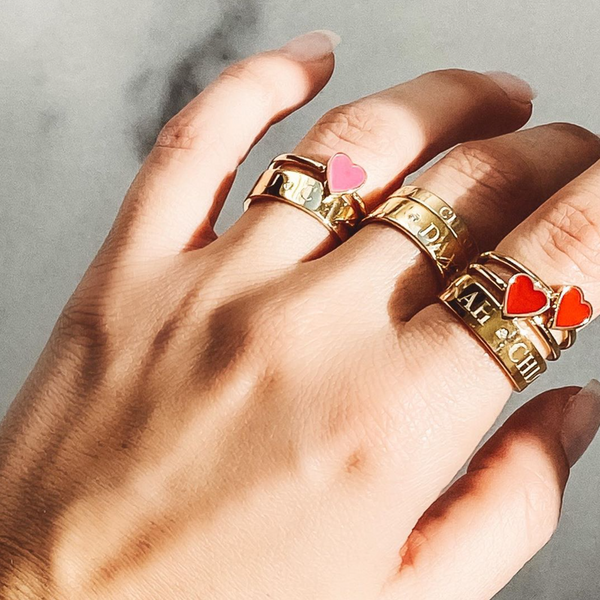 Sarah Chole LOVE COUNT ® ENAMEL STACKABLE HEART RING