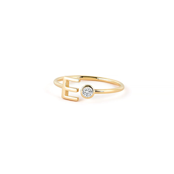 sarah chole MIRYAM INITIAL BIRTHSTONE STACKABLE RING