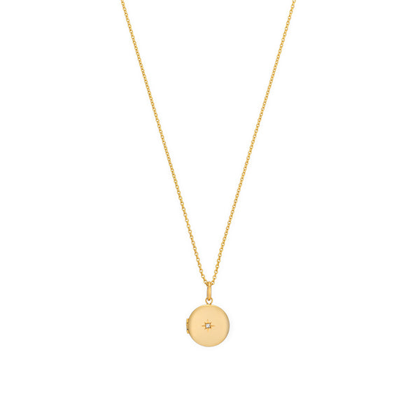 sarah chole ALANA DIAMOND ROUND LOCKET