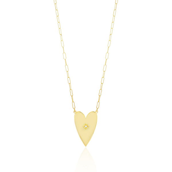 sarah chole ALANA ELONGATED HEART NECKLACE