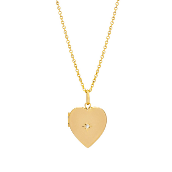 sarah chole ALANA LARGE DIAMOND HEART LOCKET