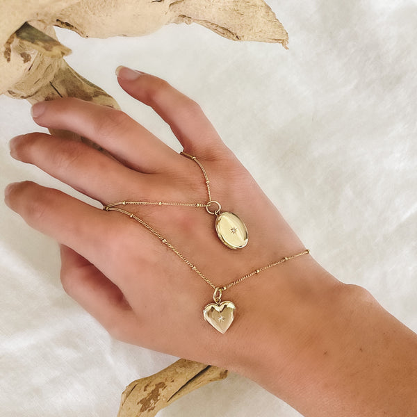 Sarah Chole ALANA LARGE DIAMOND HEART LOCKET