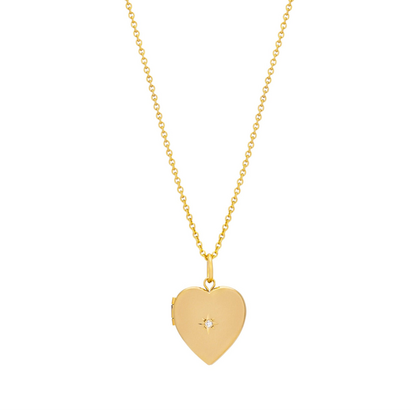 sarah chole ALANA MEDIUM DIAMOND HEART LOCKET