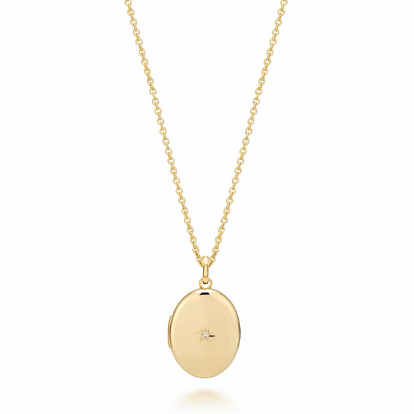 sarah chole ALANA MEDIUM OVAL DIAMOND LOCKET
