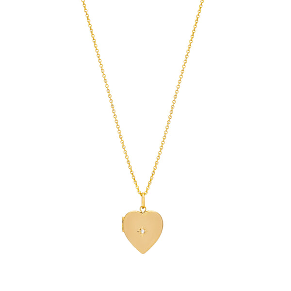 sarah chole ALANA SMALL DIAMOND HEART LOCKET