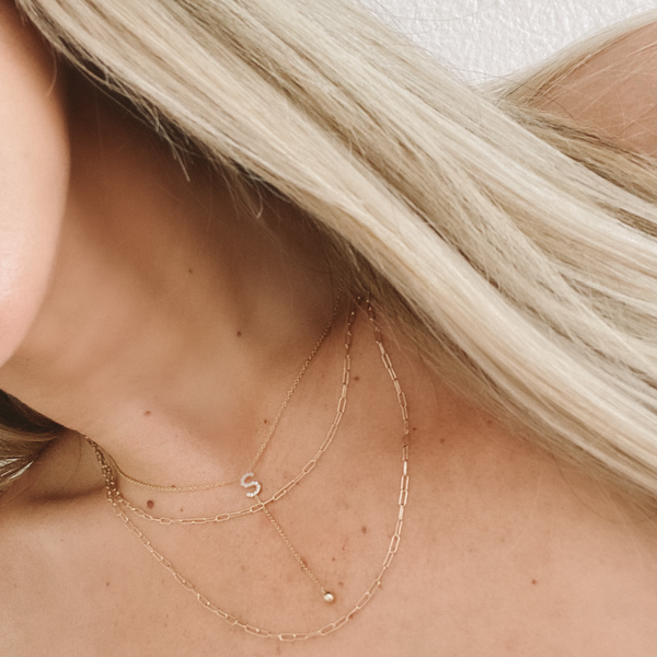 Sarah Chole AMELIA DIAMOND INITIAL LARIAT