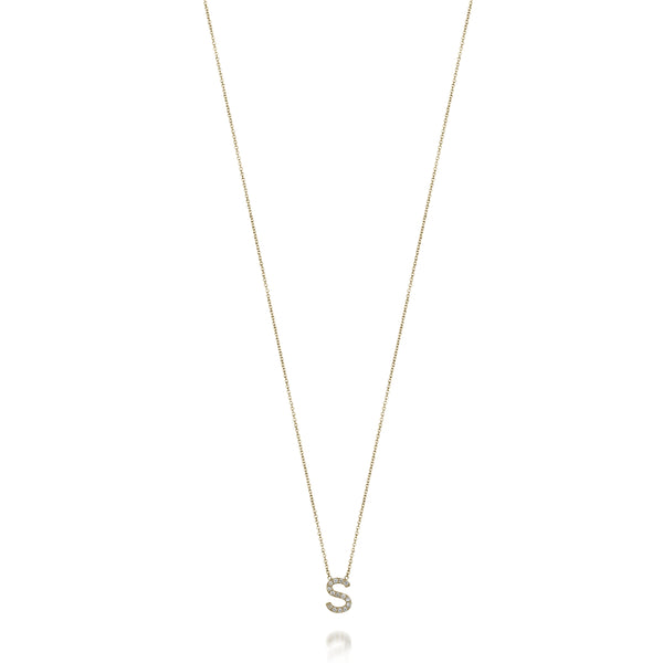 Sarah Chole AMELIA DIAMOND INITIAL NECKLACE