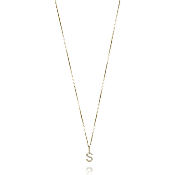 sarah chole AMELIA DIAMOND INITIAL PENDANT