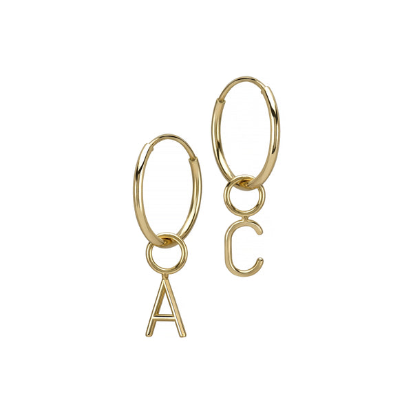 Sarah Chole AMELIA INITIAL HOOP SINGLES