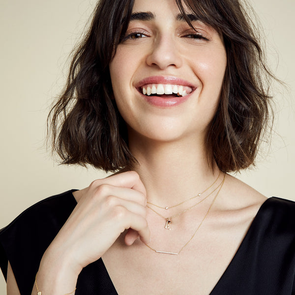 Sarah Chole AMELIA SCRIPT INITIAL NECKLACE