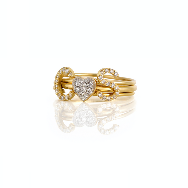 Sarah Chole AMELIA STACKABLE DIAMOND INITIAL RING