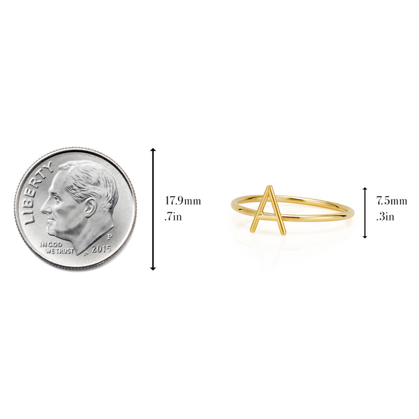 Sarah Chole AMELIA STACKABLE INITIAL RING