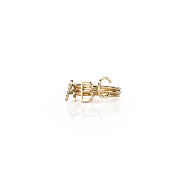sarah chole AMELIA STACKABLE INITIAL RING