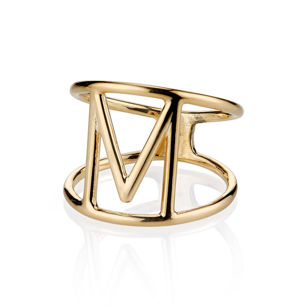 sarah chole ANDI INITIAL CUT OUT RING
