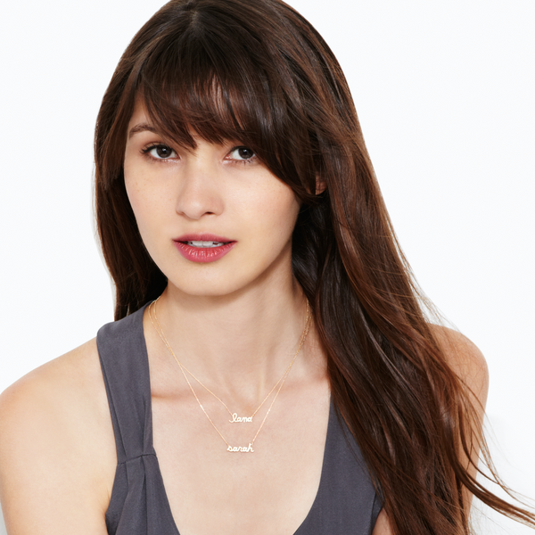 Sarah Chole AVA BUBBLE SCRIPT NAME NECKLACE