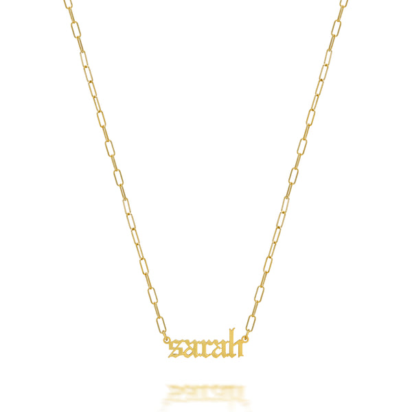 Sarah Chole AVA GOTHIC NAME NECKLACE