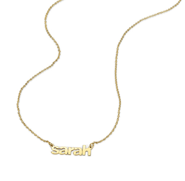 Sarah Chole AVA MODERN BLOCK NAME NECKLACE