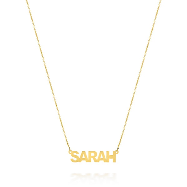 sarah chole AVA MODERN BLOCK NAME NECKLACE