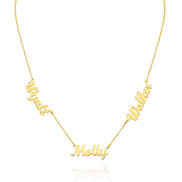 sarah chole AVA MULTI SCRIPT NAME NECKLACE