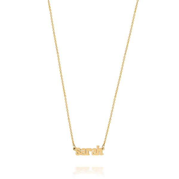 sarah chole AVA TRADITIONAL BLOCK NAME NECKLACE