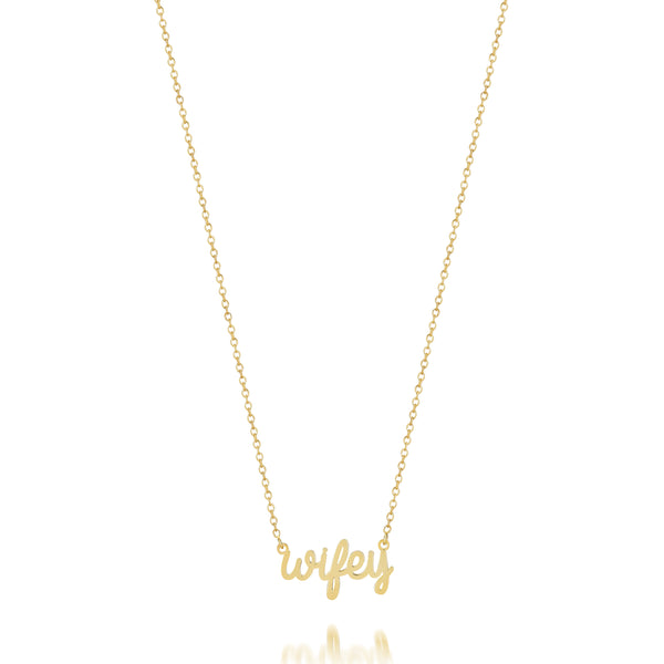 sarah chole AVA 'WIFEY' NECKLACE