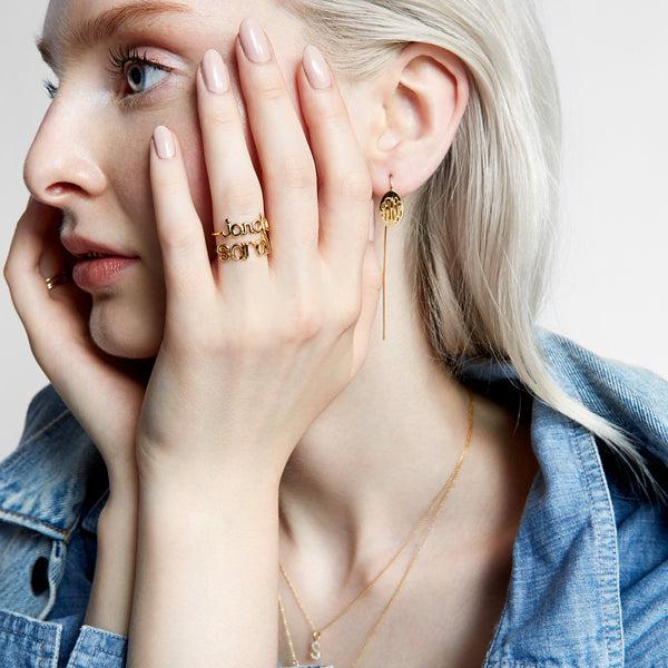 Sarah Chole AVA WIRE CUSTOM NAME RING