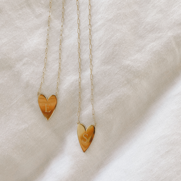 Sarah Chole BRIE ELONGATED HEART NECKLACE