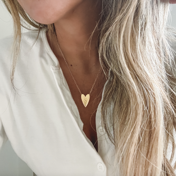 Sarah Chole BRIE ELONGATED HEART NECKLACE