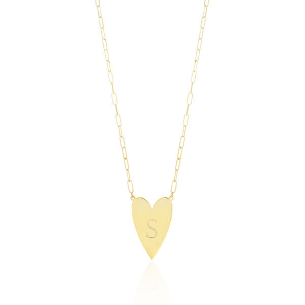 sarah chole BRIE ELONGATED HEART NECKLACE