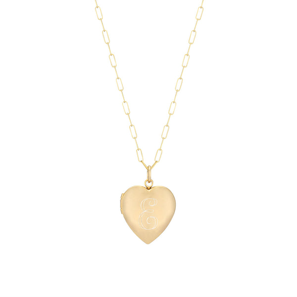 Sarah Chole CHARLI MEDIUM HEART ENGRAVED LOCKET