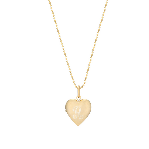 sarah chole CHARLI MEDIUM HEART ENGRAVED LOCKET