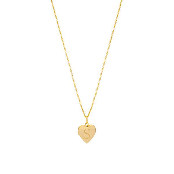 sarah chole CHARLI SMALL HEART ENGRAVED LOCKET