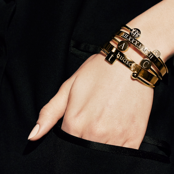 Sarah Chole CIELA DUO DIAMOND BANGLE-CENTER TEXT