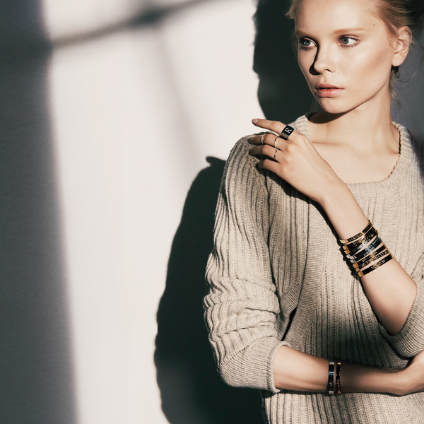 Sarah Chole CIELA DUO DIAMOND BANGLE-CENTER TEXT