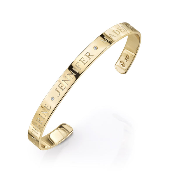 sarah chole CIELA DUO DIAMOND BANGLE-MULTI TEXT