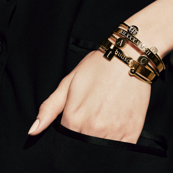 Sarah Chole CIELA DUO DIAMOND BANGLE-MULTI TEXT
