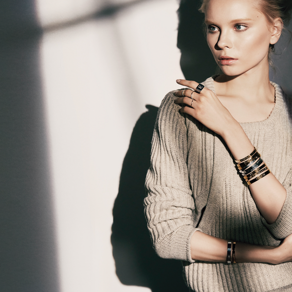 Sarah Chole CIELA DUO DIAMOND BANGLE-MULTI TEXT